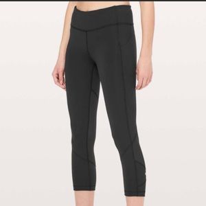 Lululemon Pace Rival Crop Leggings Black Tights 10